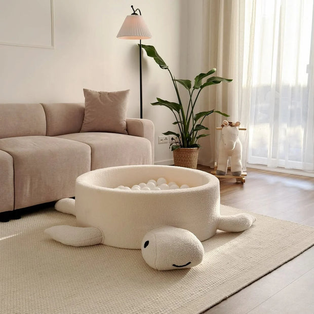 Ballenbak Schildpad Bouclé - Cheesecake Cream Beige