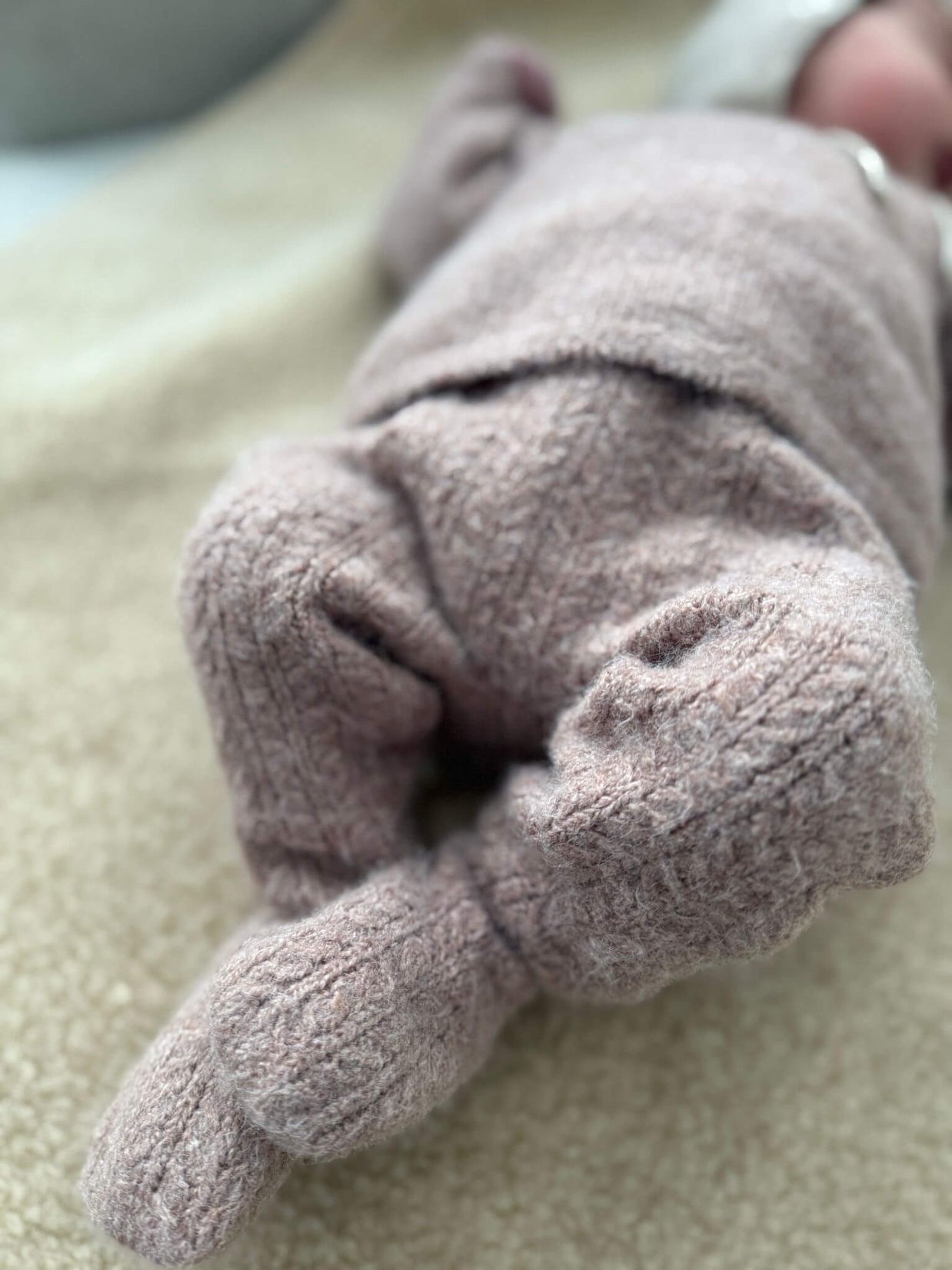 Merino wollen onderlegger wieg