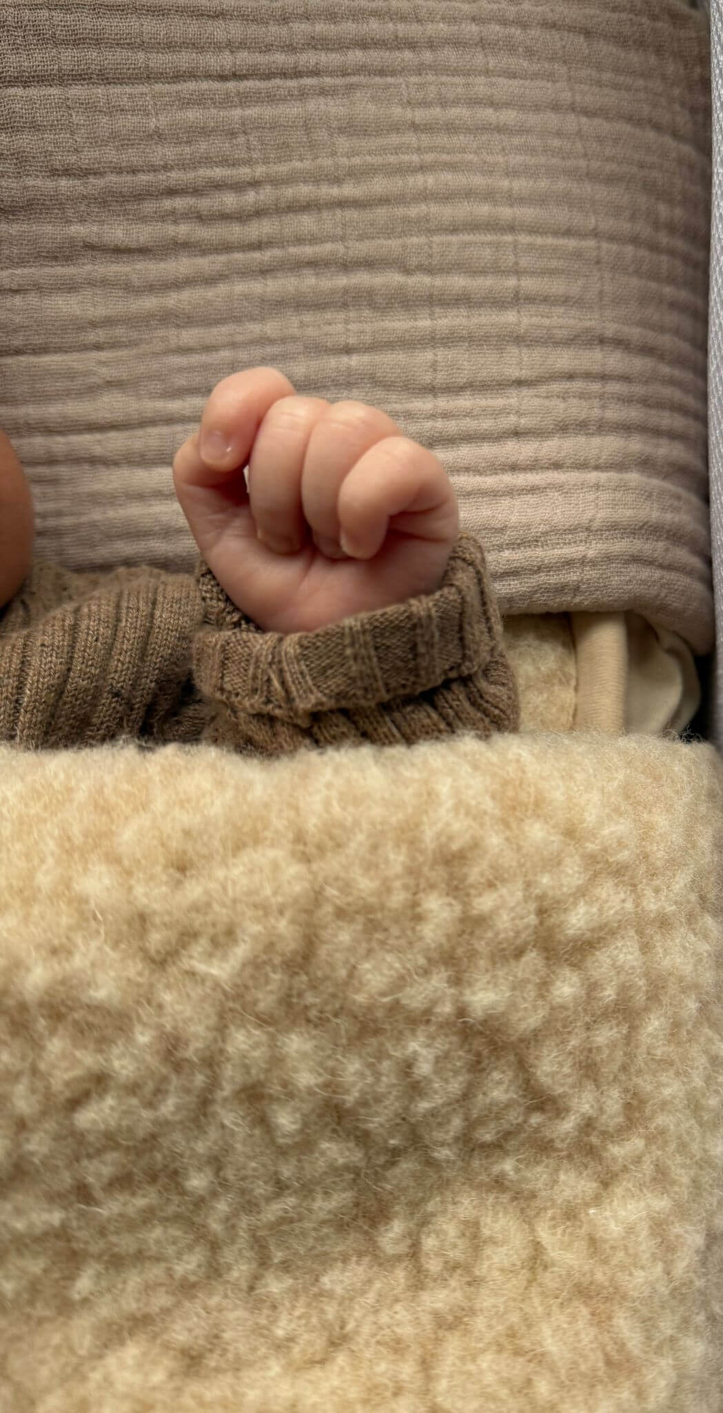 Merino wollen onderlegger wieg