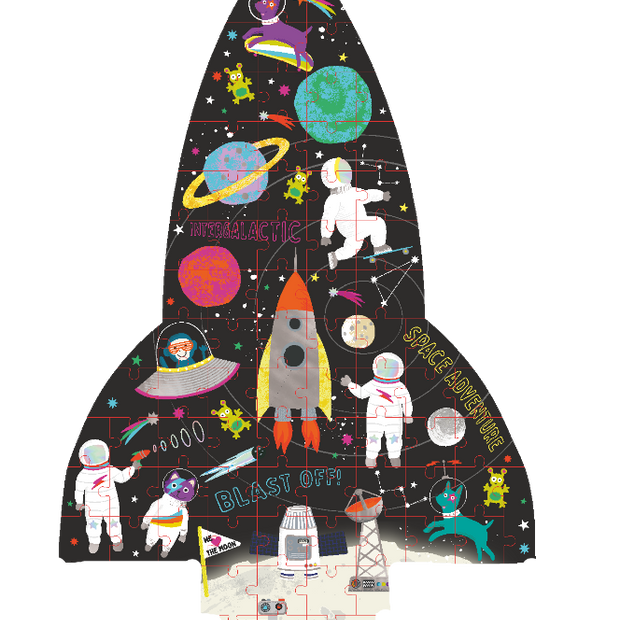 Puzzel raket - 80 stukjes