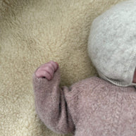 Merino wollen onderlegger wieg