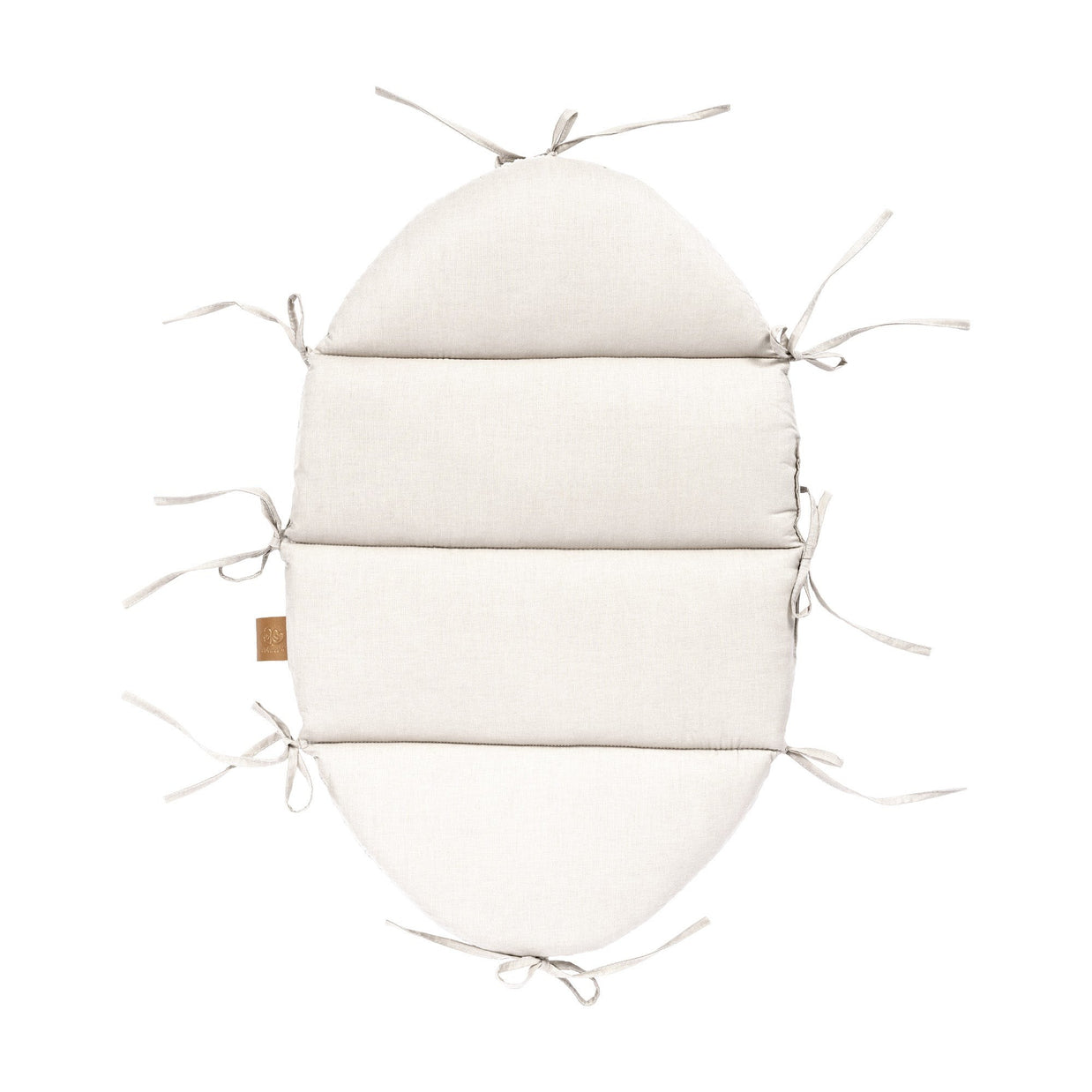 Babynestje met Gevlochten Bumper - Vanilla in zachte crème tint voor babycomfort