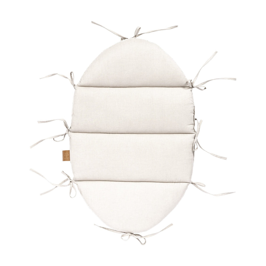 Baby Nest With Braided Bumper - Vanilla
