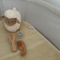 Merino wollen onderlegger wieg