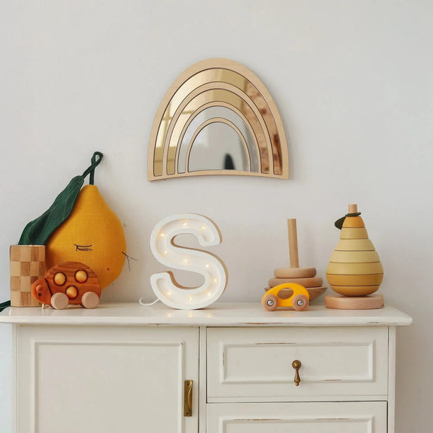 Cut It Now Magische Spiegel Regenboog van multiplex en kindveilige goudkleurige acryl