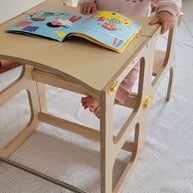 STEP'n'SIT® Convertible 2-in-1 Helper Tower/Table - Natural wood