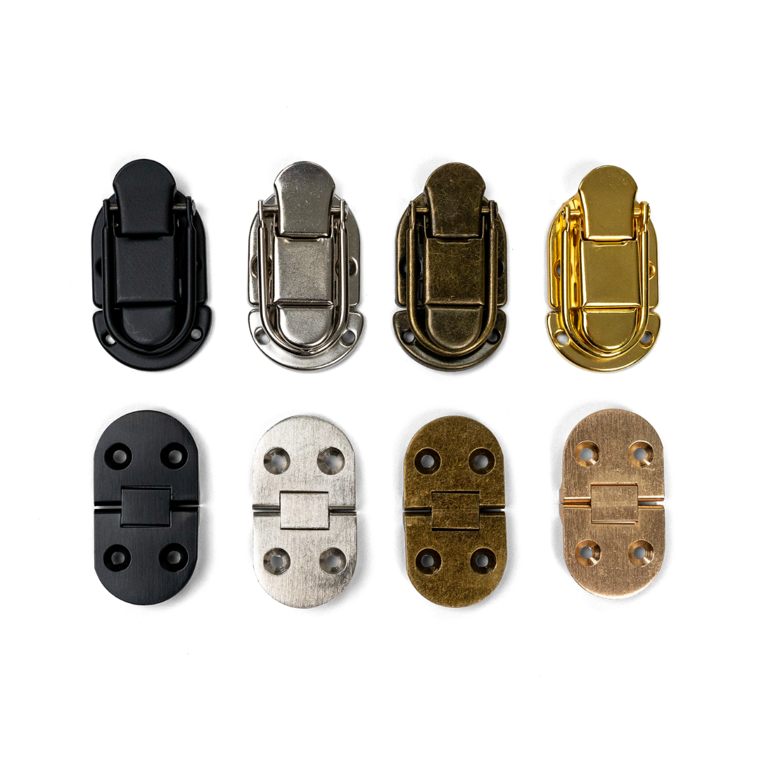 Houten Learning Tower 2in1 - wit onderdelen van verschillende metalen sluitingen en scharnieren.