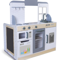 Gerardo’s Toys Houten 2in1 Diner met keuken en restaurant speelset van natuurlijk hout