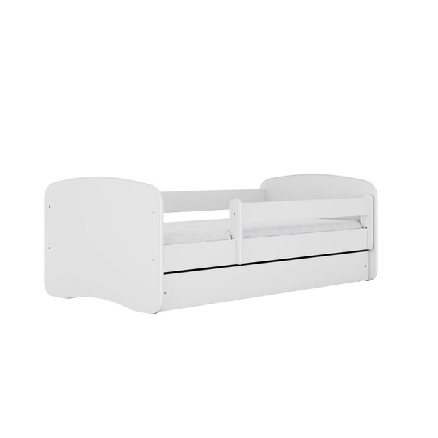 Kocot Kids Junior Bed wit met zijbeveiliging en praktische lade voor extra opbergruimte