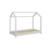 Kocot Kids Junior Bed Huisje Bella wit, minimalistisch huisvormig bed van grenenhout