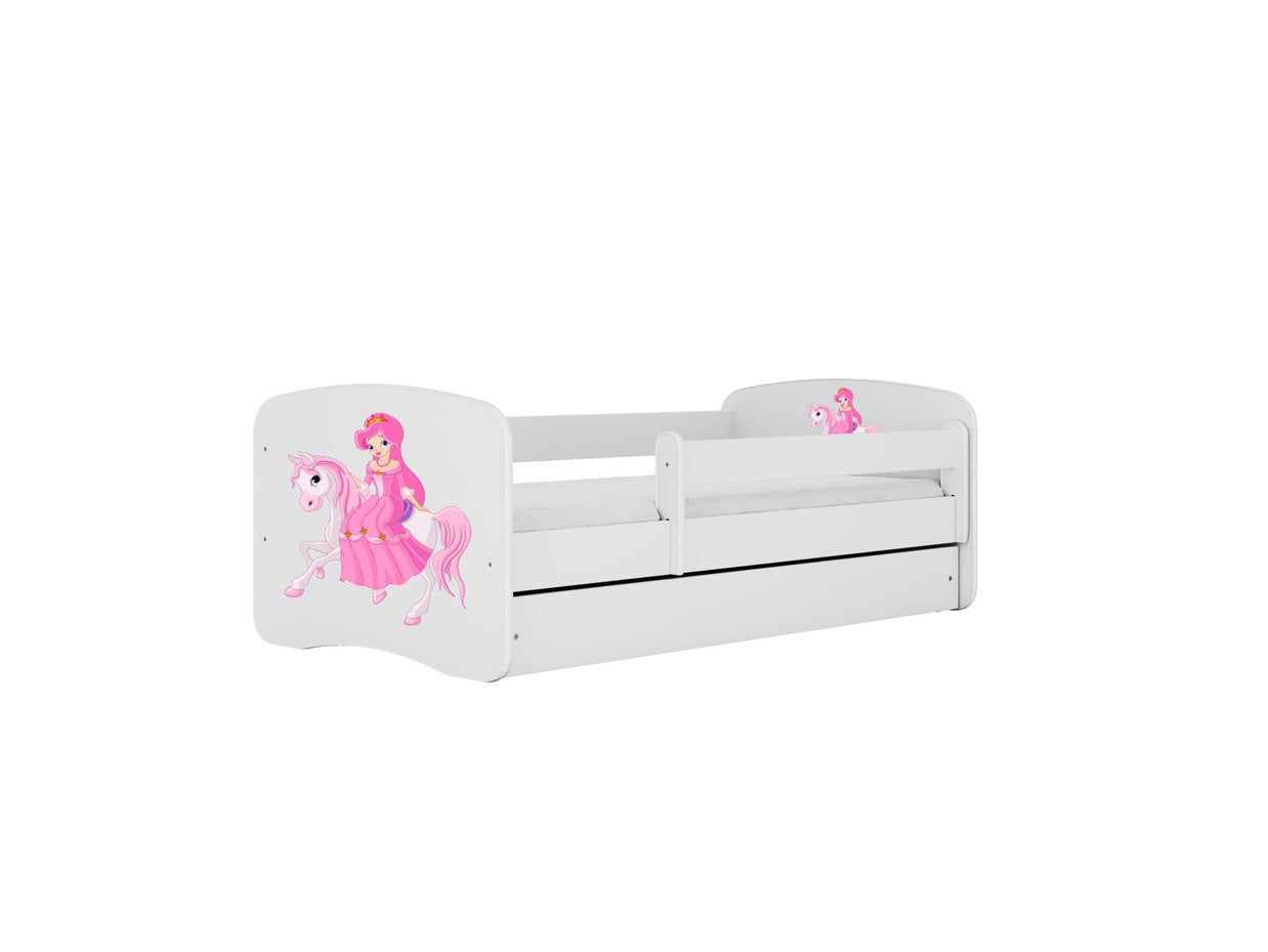Kocot Kids Junior Bed Prinses wit kinderbed met prinses en unicorn motief