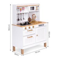 Large Wooden Play Kitchen with Sounds and LED