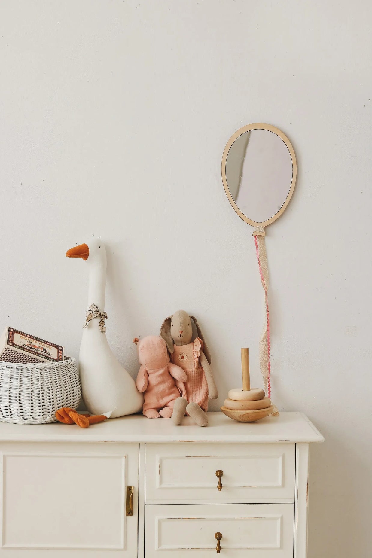 Cut It Now Magische Spiegel Kinderkamer ballonvormige spiegel van natuurlijk multiplex