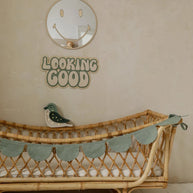 Cut It Now Magische Spiegel Kinderkamer Smily met vrolijk emoji-design aan muur