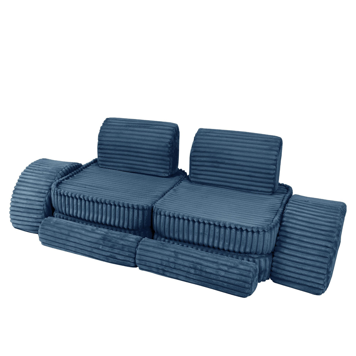 Medium Modular Sofa for Kids - Churros Blue Plus