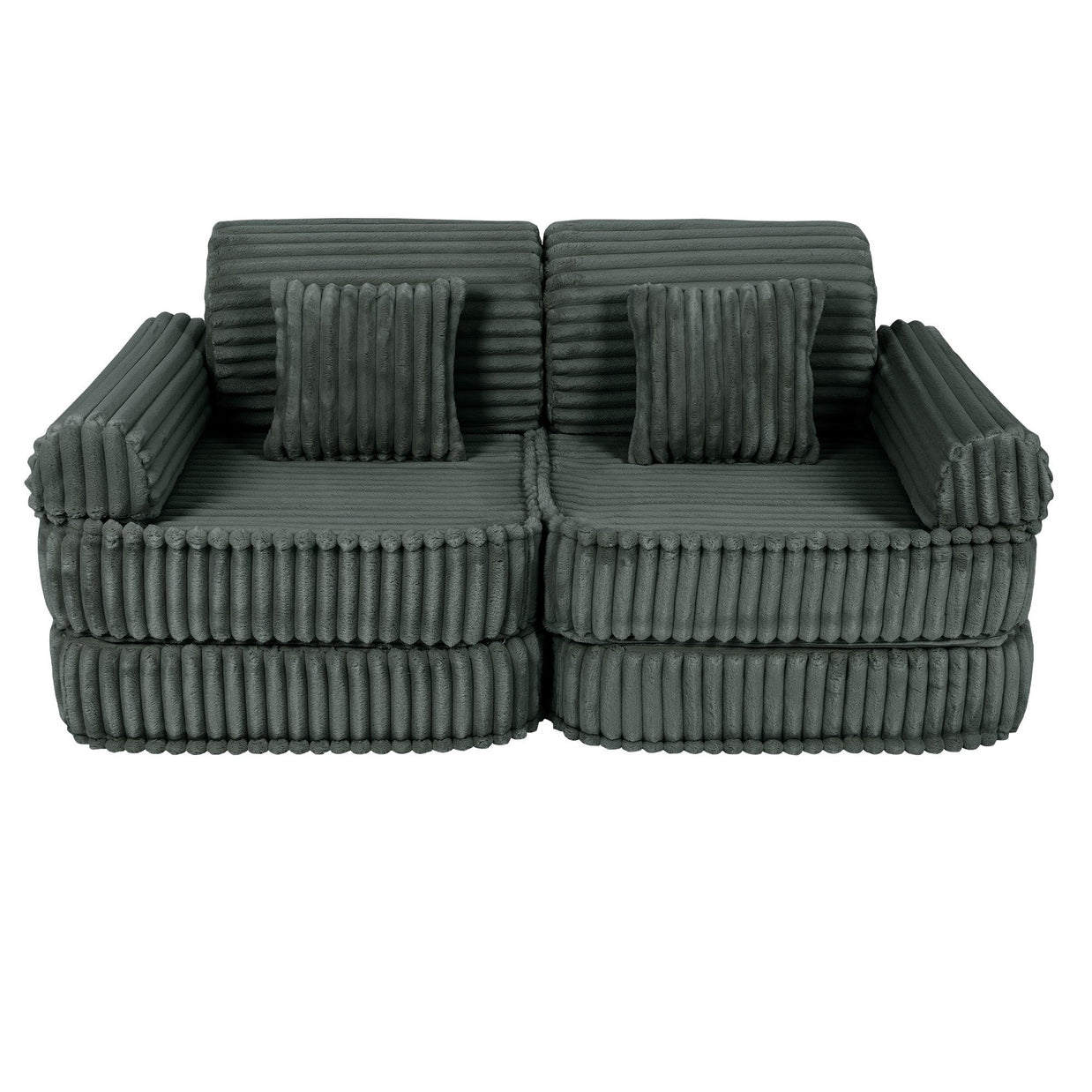 Medium Modular Sofa for Kids - Churros Forest Green