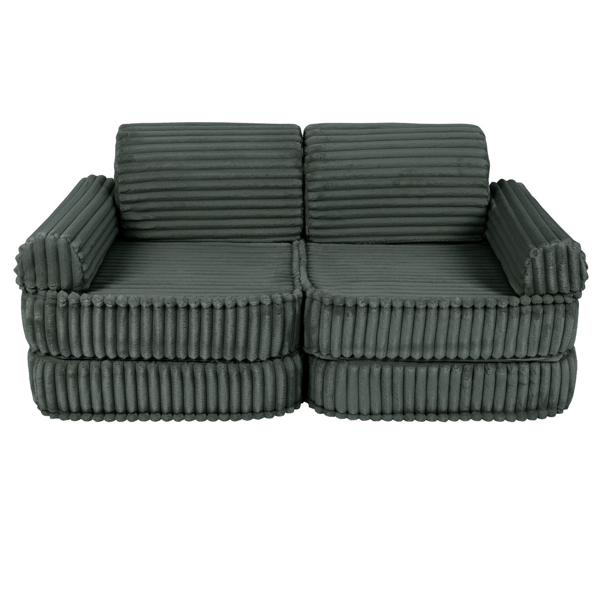 Medium Modular Sofa for Kids - Churros Forest Green