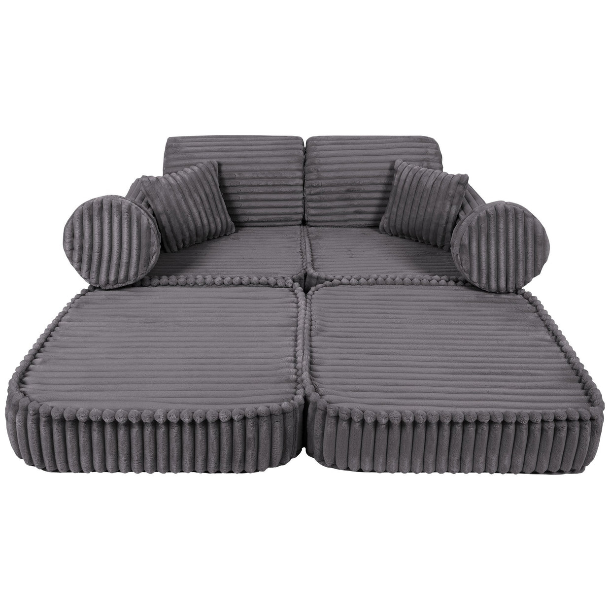 Medium Modular Sofa for Kids - Churros Jurassic Grey