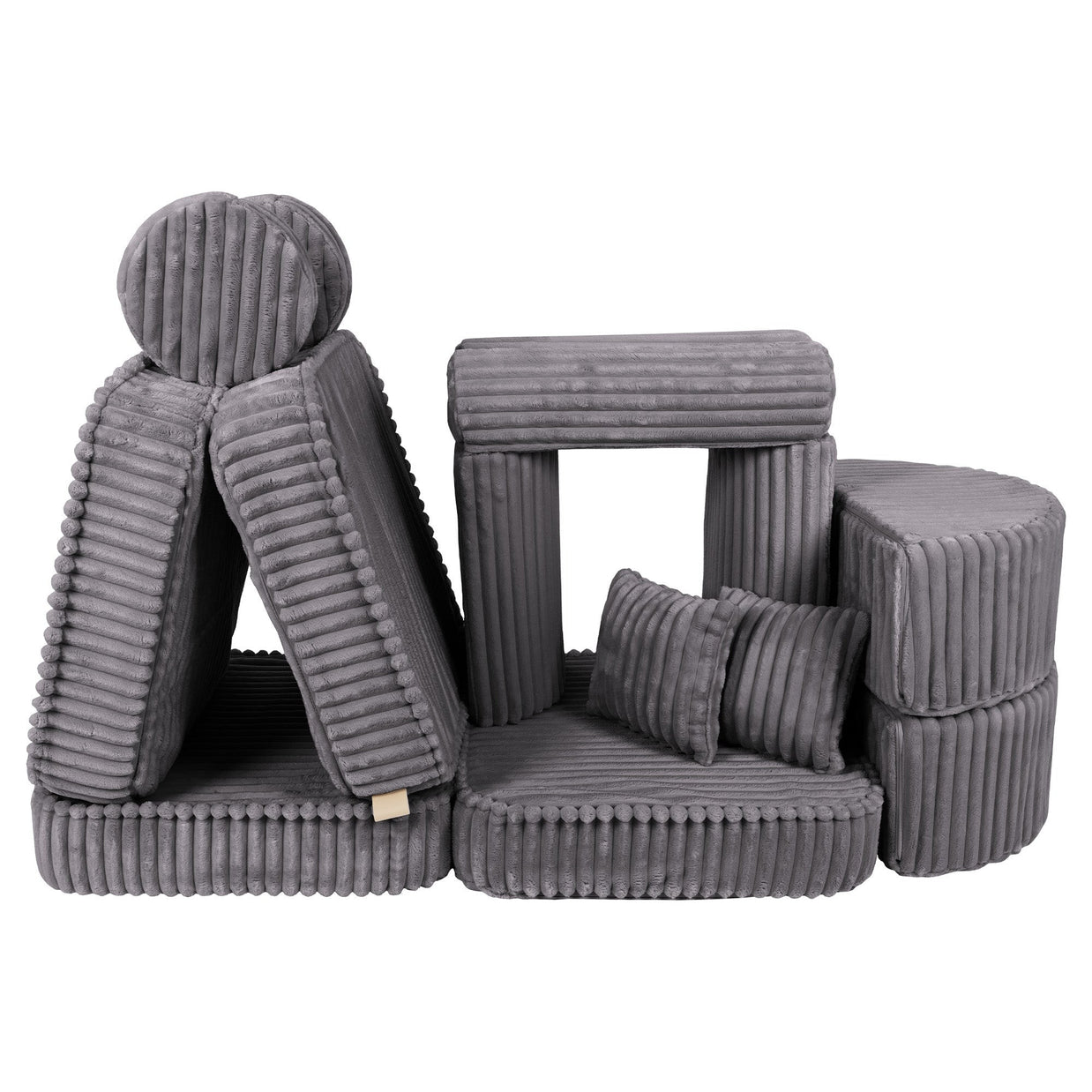 Medium Modular Sofa for Kids - Churros Jurassic Grey Plus
