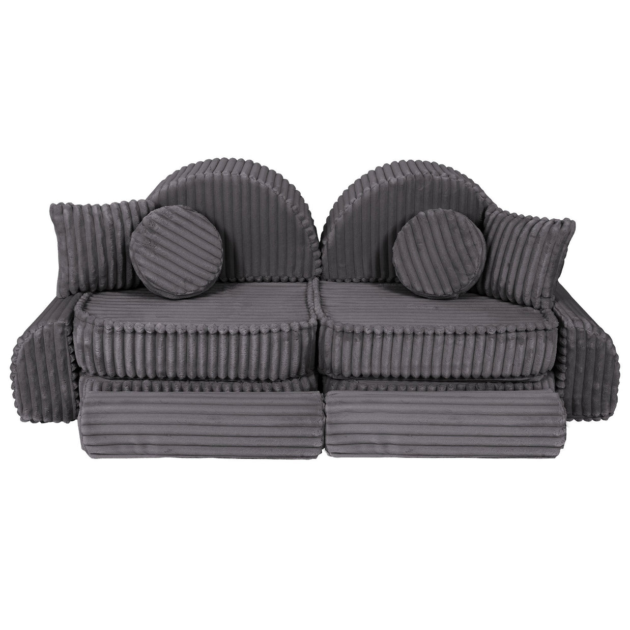 Medium Modular Sofa for Kids - Churros Jurassic Grey Plus