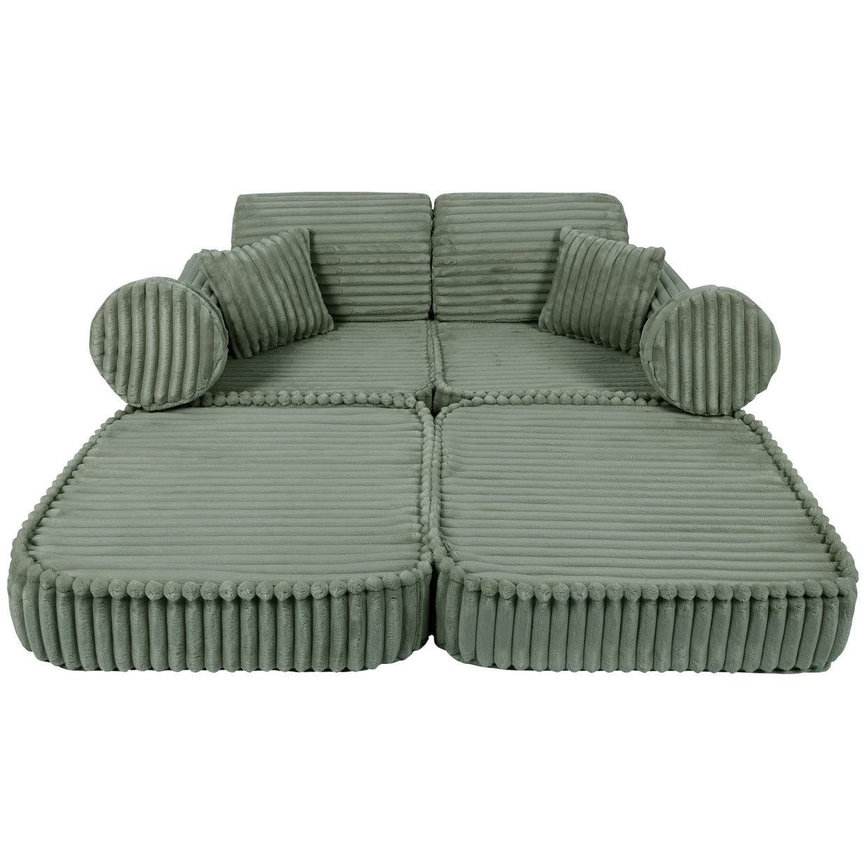 Medium Modular Sofa for Kids - Churros Sage Green