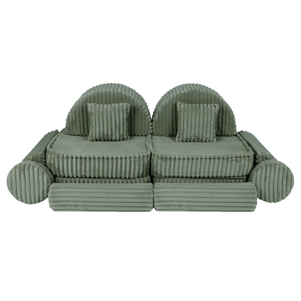 Medium Modular Sofa for Kids - Churros Sage Green Plus