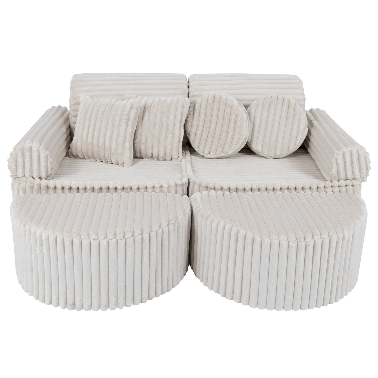 Medium Modular Sofa for Kids - Churros White Plus