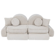 Medium Modular Sofa for Kids - Churros White Plus