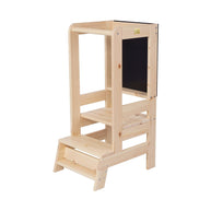 MeowBaby Houten Learning Tower met schrijfbord voor veilig en aangepast keukengebruik