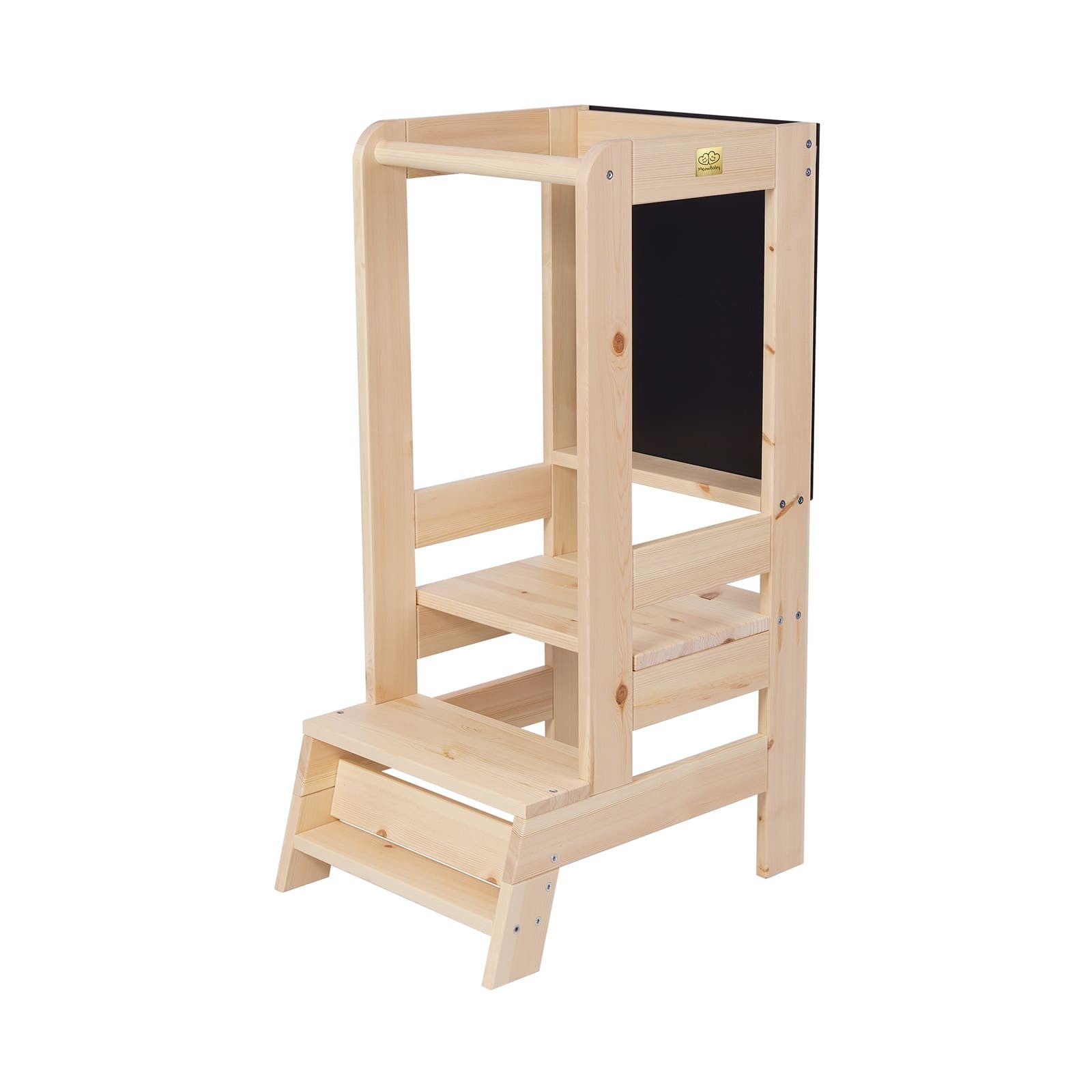 MeowBaby Houten Learning Tower met schrijfbord voor veilig en aangepast keukengebruik
