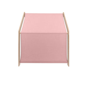 MeowBaby® Natural Wooden House for Kids - Pink Roof