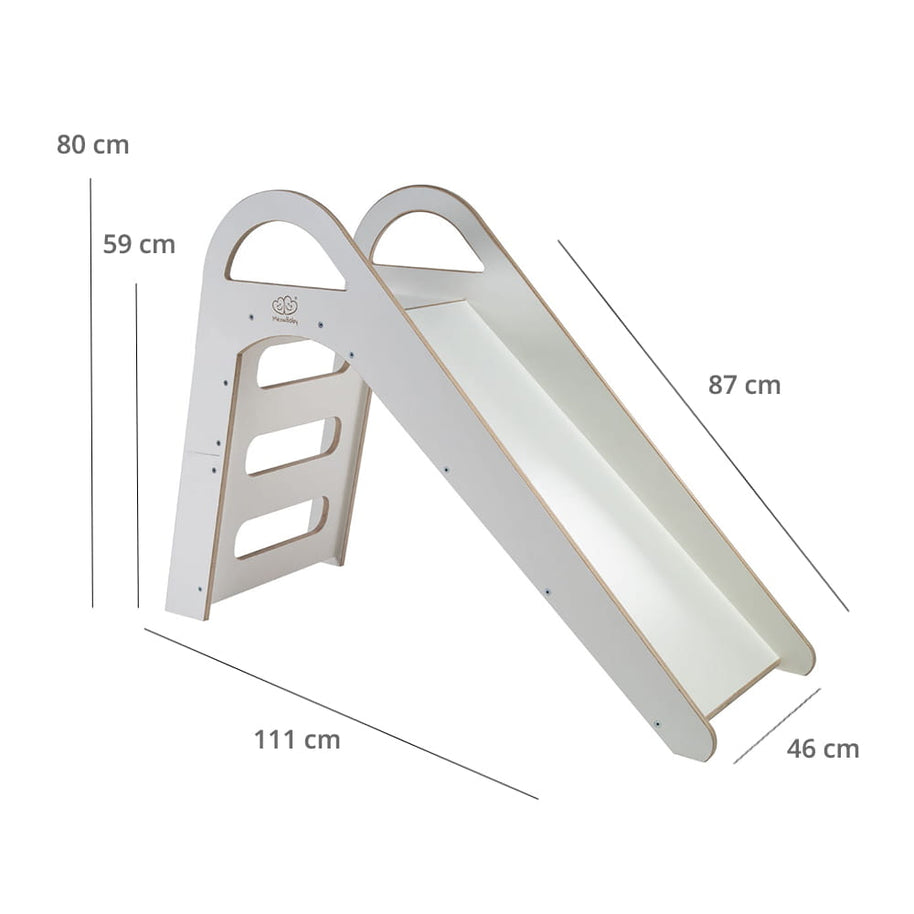 Houten indoor glijbaan met afmetingen 111x80x87 cm voor veilig speelplezier binnen