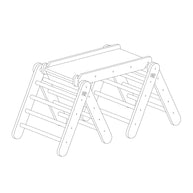 Climbing Triangle With Slide and Climbing Frame - White