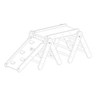 Climbing Triangle With Slide and Climbing Frame - White