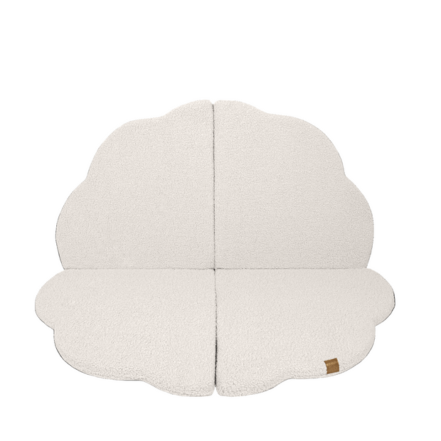 MeowBaby Speelmat Bearly Cream zachte babymat in neutrale kleur vorm van blad ideaal voor peuters