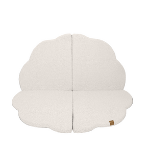 MeowBaby Speelmat Bearly Cream zachte babymat in neutrale kleur vorm van blad ideaal voor peuters