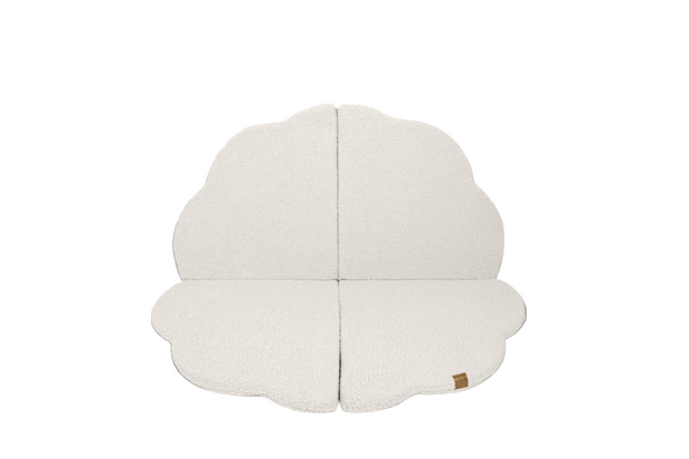 MeowBaby Speelmat Bearly Cream zachte babymat in neutrale kleur vorm van blad ideaal voor peuters