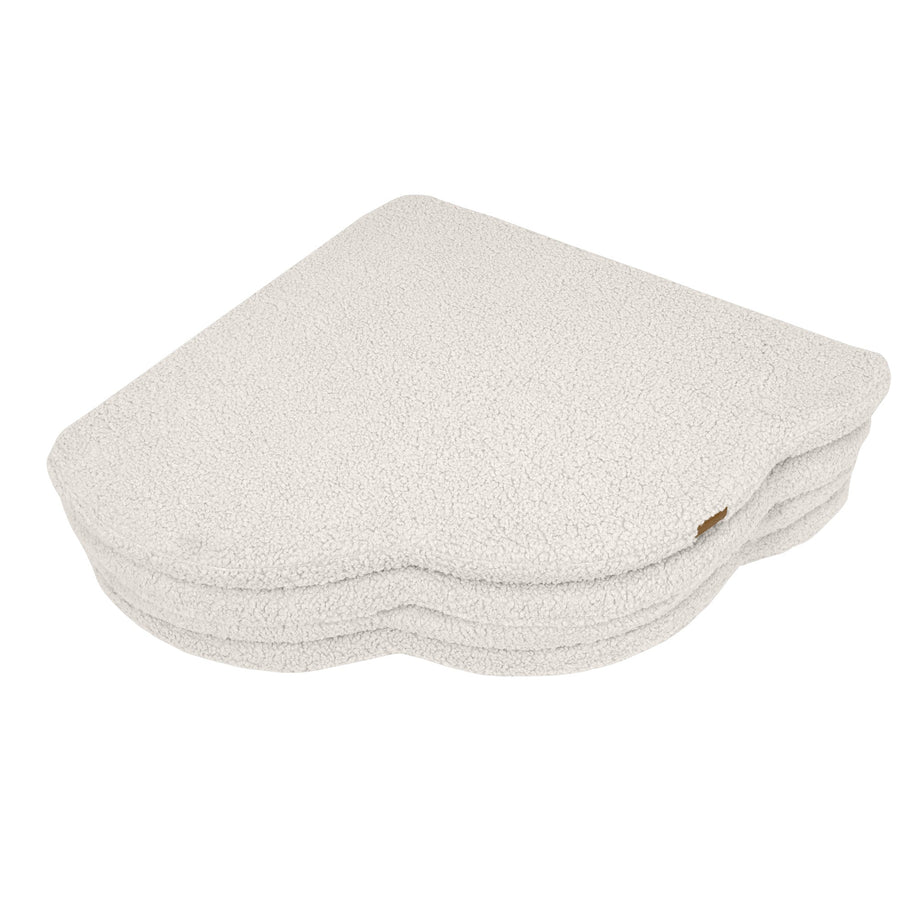 MeowBaby Speelmat Bouclé Bearly Cream zachte babymat voor peuters en kinderen