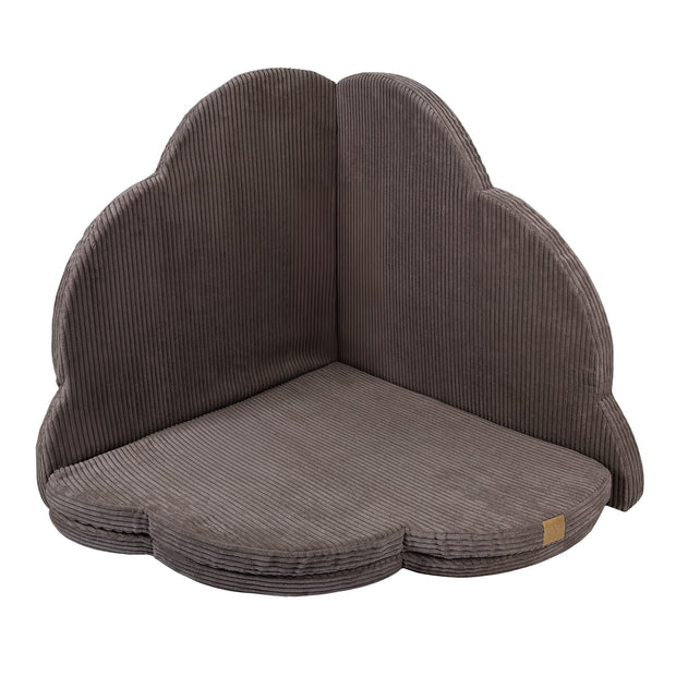 MeowBaby Speelmat Brown hoekmat met zachte stof, ideaal voor peuters en spelletjes.