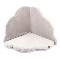 MeowBaby Speelmat - Ecru zachte babymat met opstaande rand voor veilig spelen en rusten