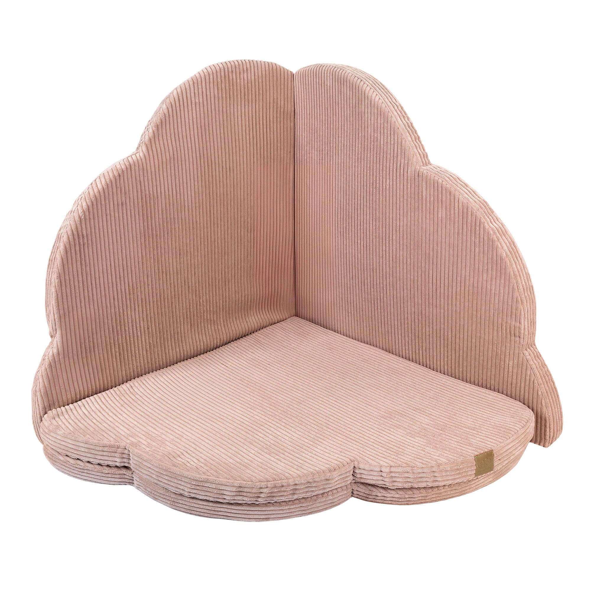 MeowBaby Speelmat Powder Pink zachte babymat met opstaande randen voor bescherming