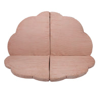 MeowBaby Speelmat Powder Pink zachte gevouwen babymat voor veilig en comfortabel spelen