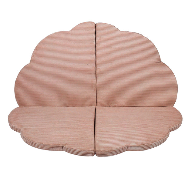 MeowBaby Speelmat Powder Pink zachte gevouwen babymat voor veilig en comfortabel spelen