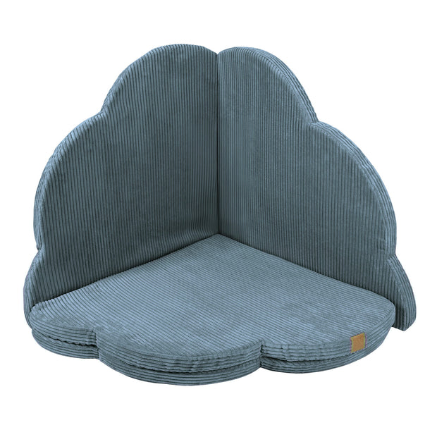 MeowBaby Speelmat - Turquoise babymat met zachte zijkanten voor veilige peuterspeeltijd