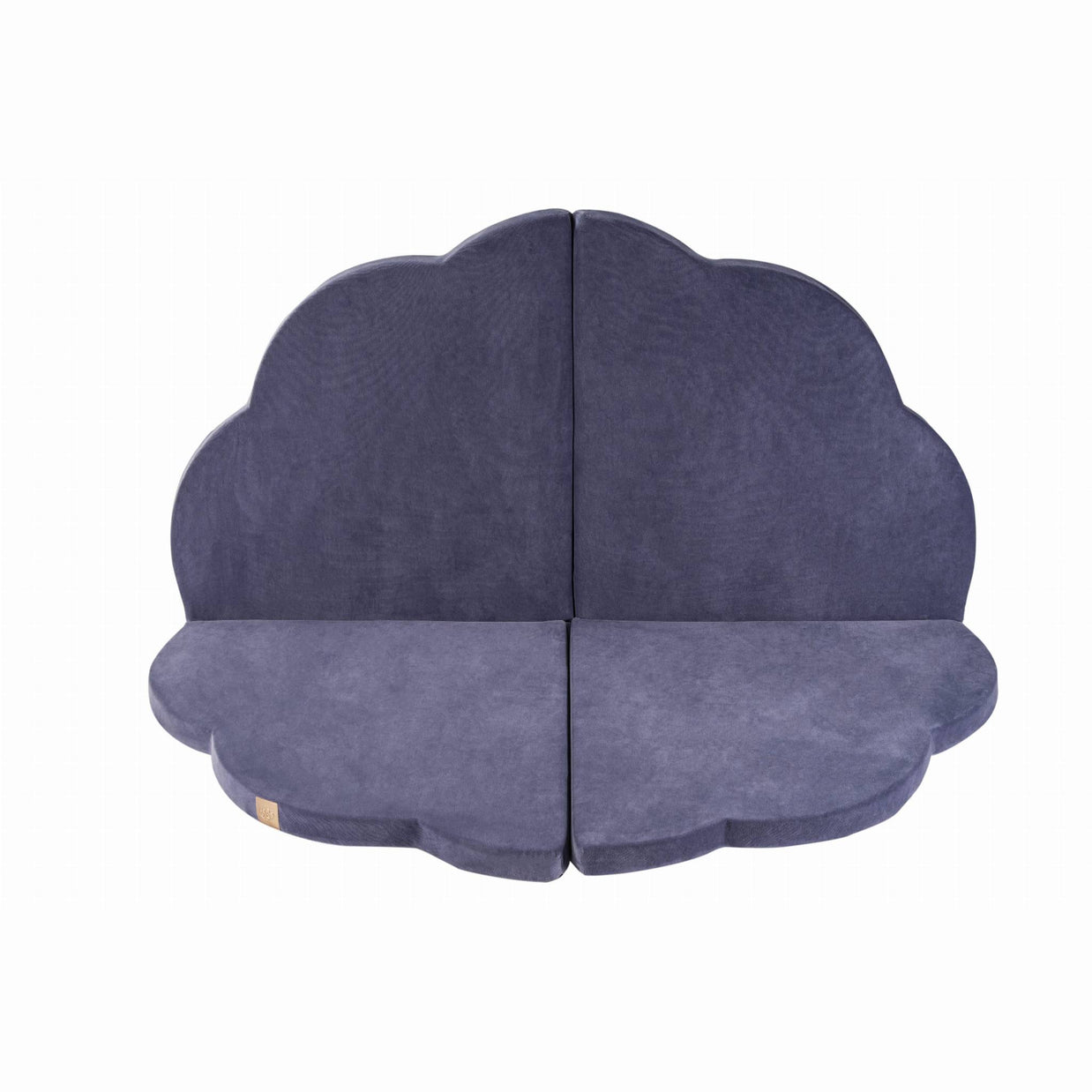 MeowBaby Speelmat Blue & Grey Velvet wolkvormige zachte speelmat voor kinderen
