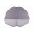 MeowBaby Speelmat Light Grey Velvet in wolkvorm, zachte en veilige speelmat voor kinderen