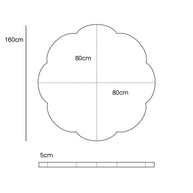 Play Mat for Kids - Cloud Shaped Light Grey Velvet