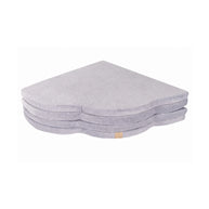 Grijze hoekmatras, stapelbed.