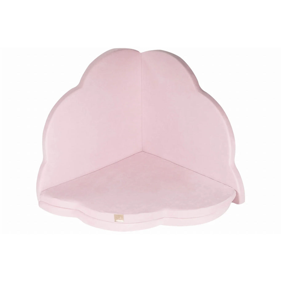 MeowBaby Speelmat Pink Velvet, zachte wolkvormige kinderzit- en speelmat in lichtroze