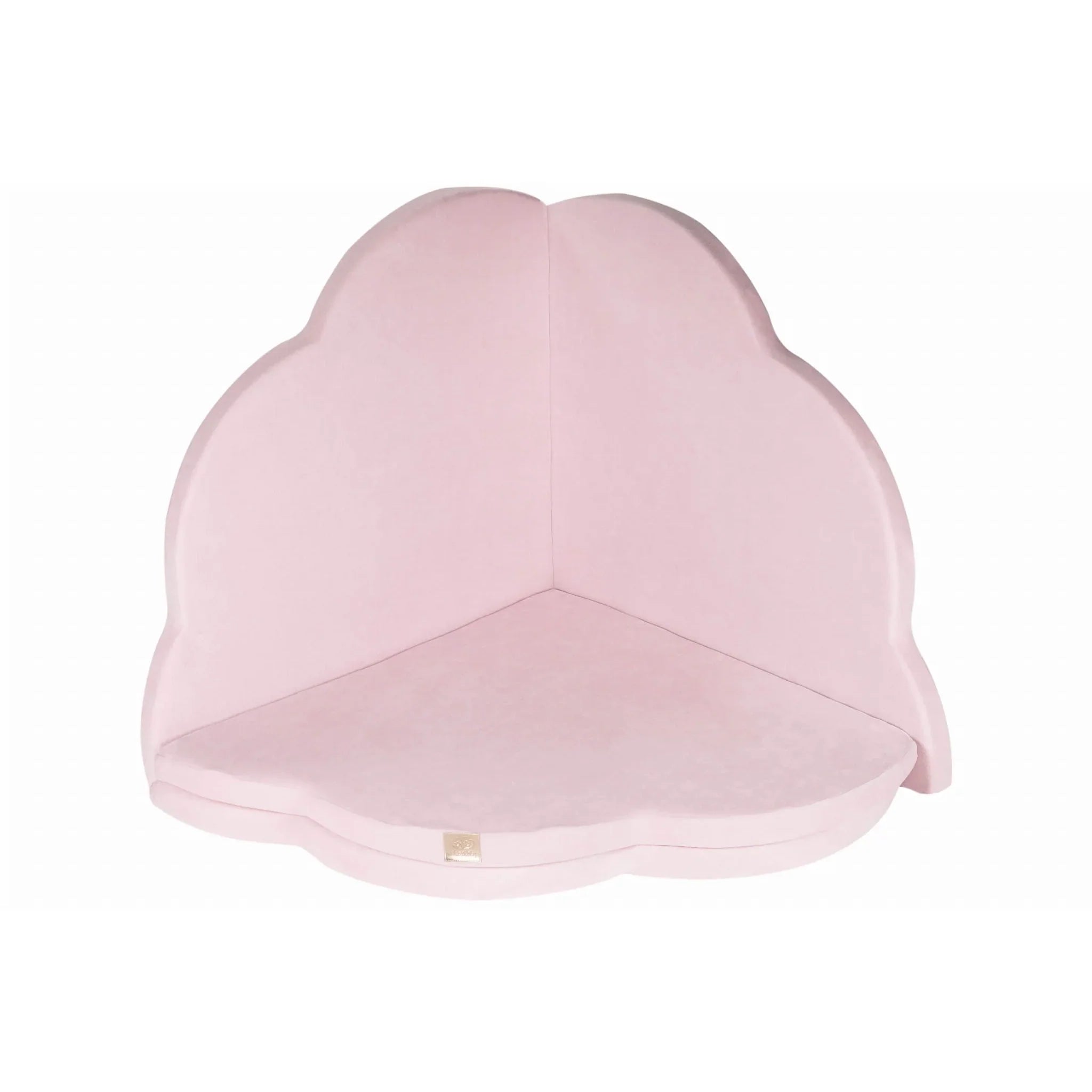 MeowBaby Speelmat Pink Velvet, zachte wolkvormige kinderzit- en speelmat in lichtroze